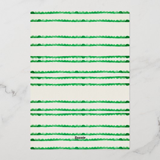 Gouden Eenvoudige Moderne Feestelijke Retro lijst  Folie Feestdagenkaart (Achterkant)