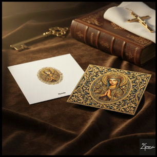 Gouden eerbied Maagd Maria Feestdagenkaart