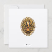 Gouden eerbied Maagd Maria Feestdagenkaart (Achterkant)