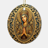 Gouden eerbied Maagd Maria Keramisch Ornament (Links)