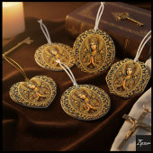 Gouden eerbied Maagd Maria Keramisch Ornament
