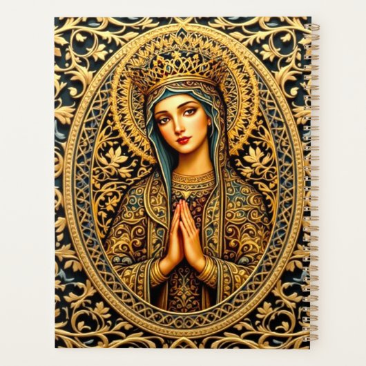 Gouden eerbied Maagd Maria Planner (Achterkant)