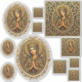 Gouden eerbied Maagd Maria Sticker (Voorkant)