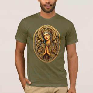 Gouden eerbied Maagd Maria T-shirt