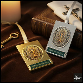 Gouden eerbied Maagd Maria Verguld Banner Ornament