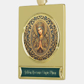 Gouden eerbied Maagd Maria Verguld Banner Ornament (Links)