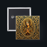 Gouden eerbied Maagd Maria Vierkante Button 5,1 Cm<br><div class="desc">Ontdek de schoonheid van het geloof met onze Golden Reverence Maagd Maria Buttonnen. Dit prachtige gouden en zwarte ontwerp legt de essentie van toewijding en elegantie vast. Draag het als een symbool van je overtuigingen en laat het de mensen om je heen inspireren. ✨🙏</div>