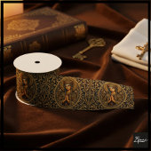 Gouden Eerbiedwoning Maagd Maria Satijnen Lint