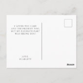 Gouden Eerste Verjaardag Foto Bedankt kaart (Achterkant)