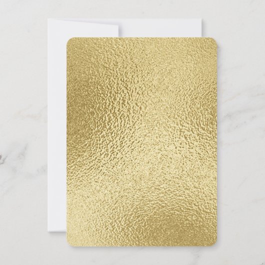 Gouden eerste verjaardag uitnodiging (Achterkant)