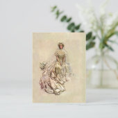 Gouden Eeuw 1902 ~ Mooie bruid Briefkaart (Staand voorkant)