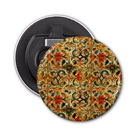 Gouden Eeuw Botanisch Button Flesopener (Voorkant)