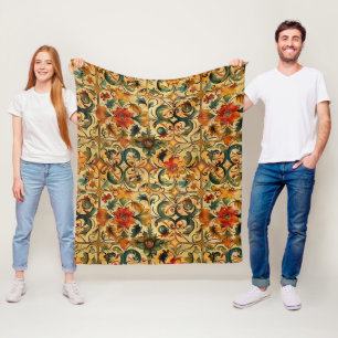 Gouden Eeuw Botanisch Fleece Deken