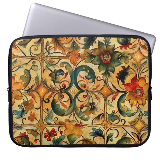 Gouden Eeuw Botanisch Laptop Sleeve (Voorkant)