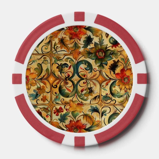 Gouden Eeuw Botanisch Poker Chips (Voorkant)