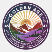 GOUDEN EEUW RONDE STICKER (Voorkant)