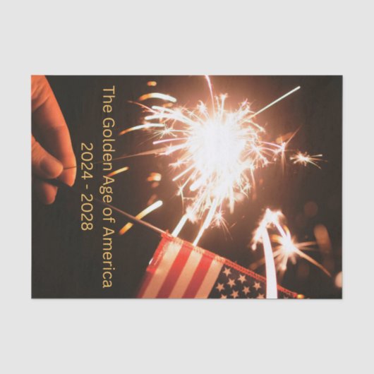 Gouden Eeuw van Amerika 2024 tot 2028 Tissue Paper Tissuepapier (Voorkant)