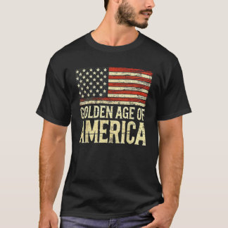 Gouden Eeuw van Amerika Vlag Trump Inauguratie T-shirt