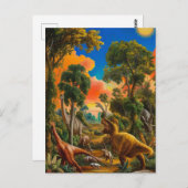Gouden Eeuw van Dinosaurussen: een levendig meeste Briefkaart (Voorkant / Achterkant)