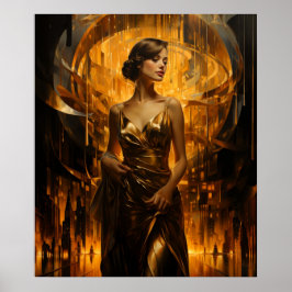 Gouden Eeuw van Psyche airbrush schilderen Poster