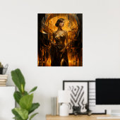 Gouden Eeuw van Psyche airbrush schilderen Poster (Thuiskantoor)
