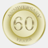 Gouden effect 60e Jubileum Sticker (Voorkant)