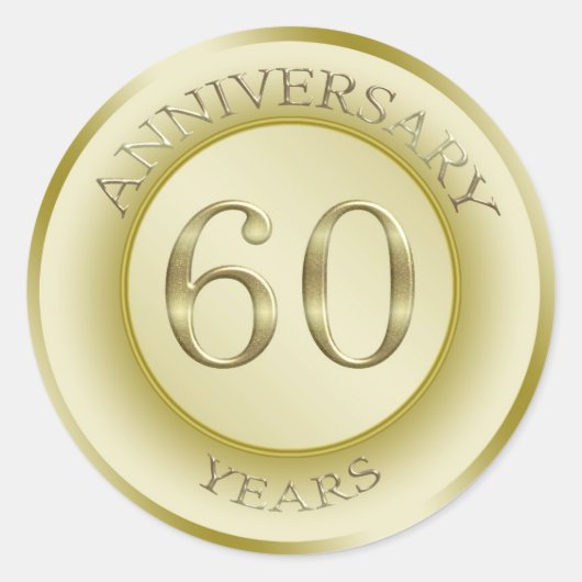 Gouden effect 60e Jubileum Sticker (Voorkant)
