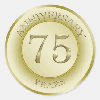Gouden effect 75e bruiloft Jubileum Sticker