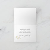 Gouden effect confetti bedankkaart (Binnen)