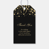 Gouden effect confetti Bruiloft Dank u Gift label Cadeaulabel (Achterkant)