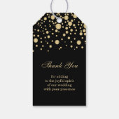 Gouden effect confetti Bruiloft Dank u Gift label Cadeaulabel (Achterkant)