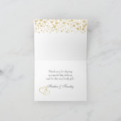 Gouden effect confetti Dank je wel kaart (Binnen)