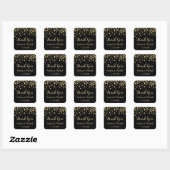 Gouden effect confetti Dank u Sticker (Vel)