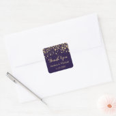 Gouden effect confetti Dank u Sticker (Envelop)