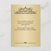 Gouden effect confetti Ontvangstkaart Informatiekaartje (Achterkant)