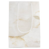 Gouden Effect Marmer Gepersonaliseerde Kerstmis Medium Cadeauzakje (Achterkant)