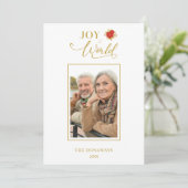 Gouden Effect Minimalist Chic Poinsettia Foto (Staand voorkant)