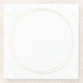 Gouden effect ringen glazen onderzetter (Achterkant)