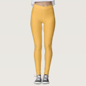 Gouden effen casual leggings (Voorkant)