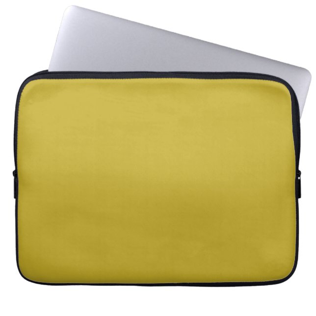  gouden effen kleur effen laptop sleeve (Voorkant)