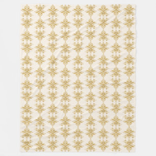 Gouden Egyptisch Motief Patroon Fleece Deken