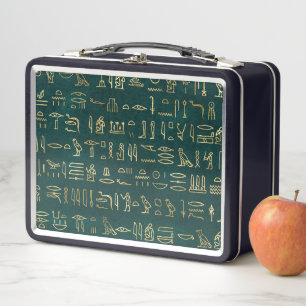 Gouden Egyptische Hiërogliefen Typografie Egypte