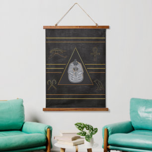 Gouden Egyptische houten wandtapijt Hangend Wandkleed