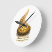 Gouden Ei Nesten Inspirerende Wandklok (Hoek)