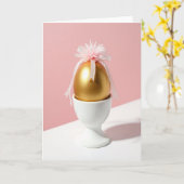 Gouden Ei Verjaardagskaart Kaart (Gele Bloem)