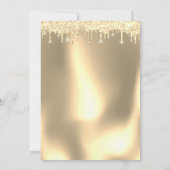 Gouden Eiffeltoren, chique druppels Quinceañera Kaart (Achterkant)