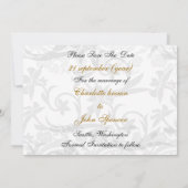 gouden Eiffeltoren Franse bruiloft Opslaan Datum Save The Date (Achterkant)