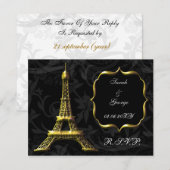 gouden Eiffeltoren franse bruiloft rsvp-kaart RSVP Kaartje (Voorkant / Achterkant)