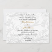 gouden eiffeltoren, huwelijksuitnodiging kaart (Achterkant)