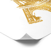 Gouden Eiffeltoren Poster (Hoek)